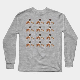 Boxer dog cute pattern Long Sleeve T-Shirt